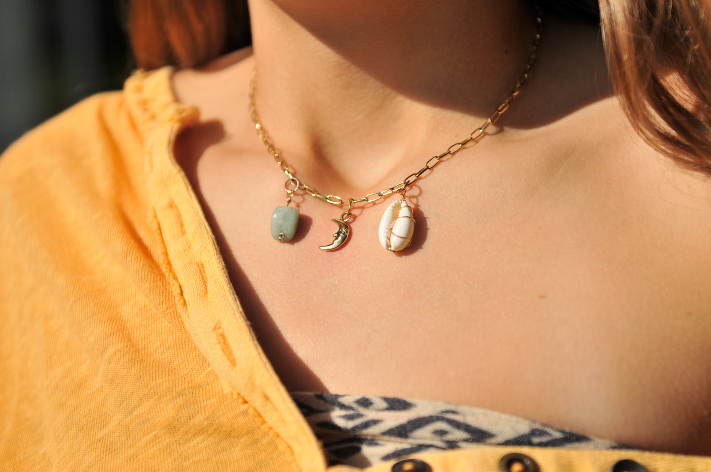 moon charm necklace