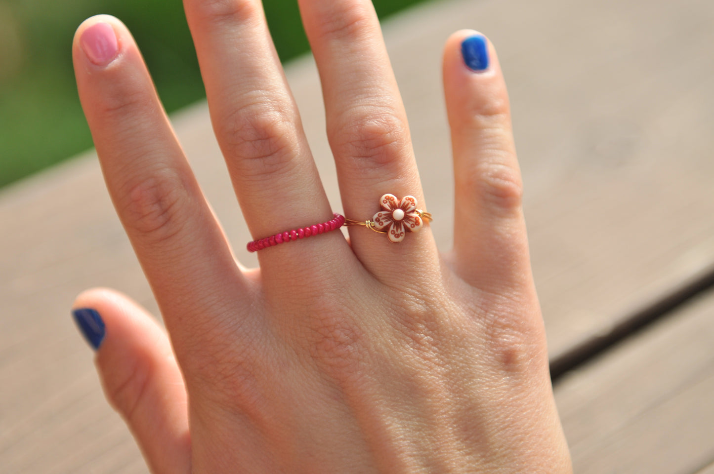 flower wire ring