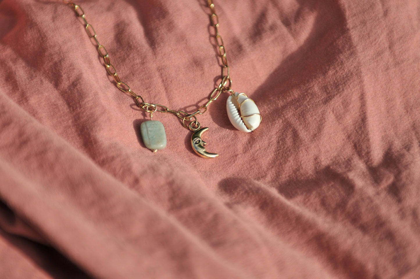 moon charm necklace